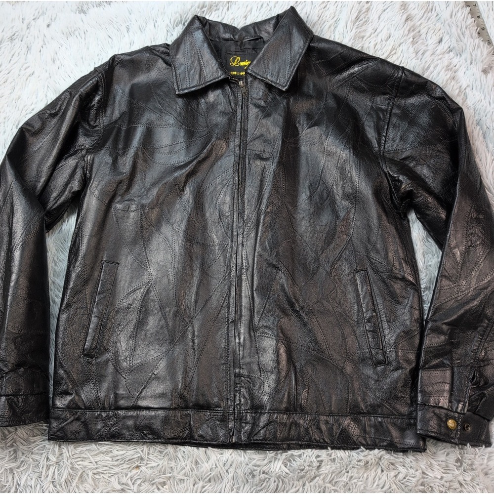 Vintage Leather & Soul Jacket Womens XL Black Pockets Softshell Moto Zip Up Coat